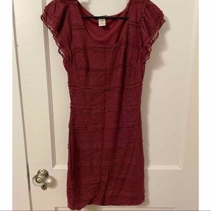 *2 FOR $15* Trixxi Burgundy/Maroon Lace Bodycon Dress